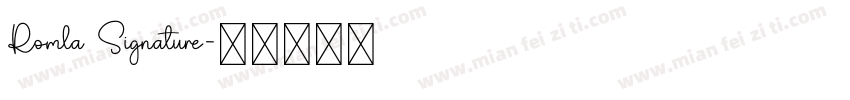 Romla Signature字体转换